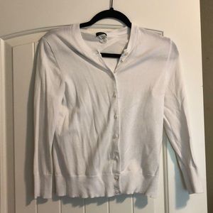 Simple White Cardigan